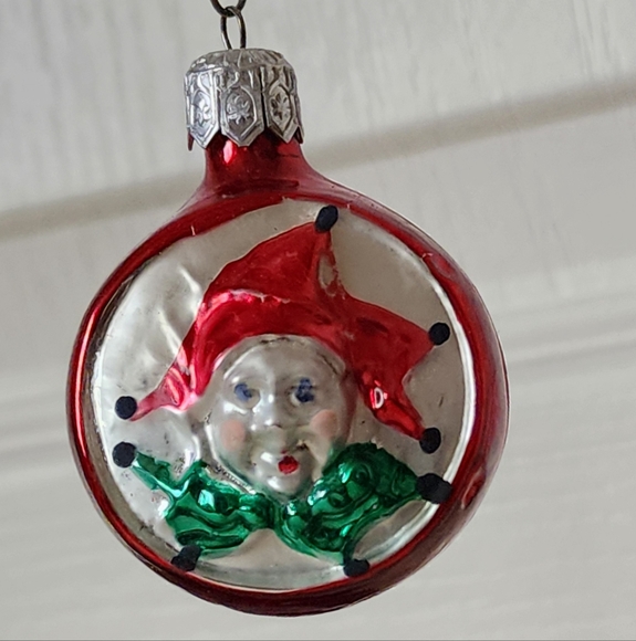 Vintage Mercury Glass Elf Jester Christmas Ornament - Picture 2 of 12